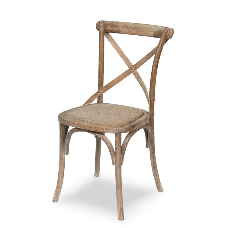 Oak cross back discount chairs